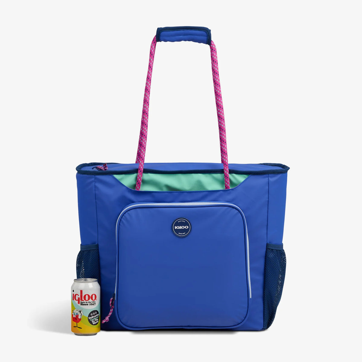 Cooler Tote with Rope Handles and 30-Can Capacity for Carrying Cold Refreshments to Casual Gatherings