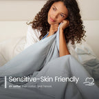 Cooling Comforter in Cool Grey for Hot Sleepers, Featuring Soft Breathable Fabric and Machine-Washable Care