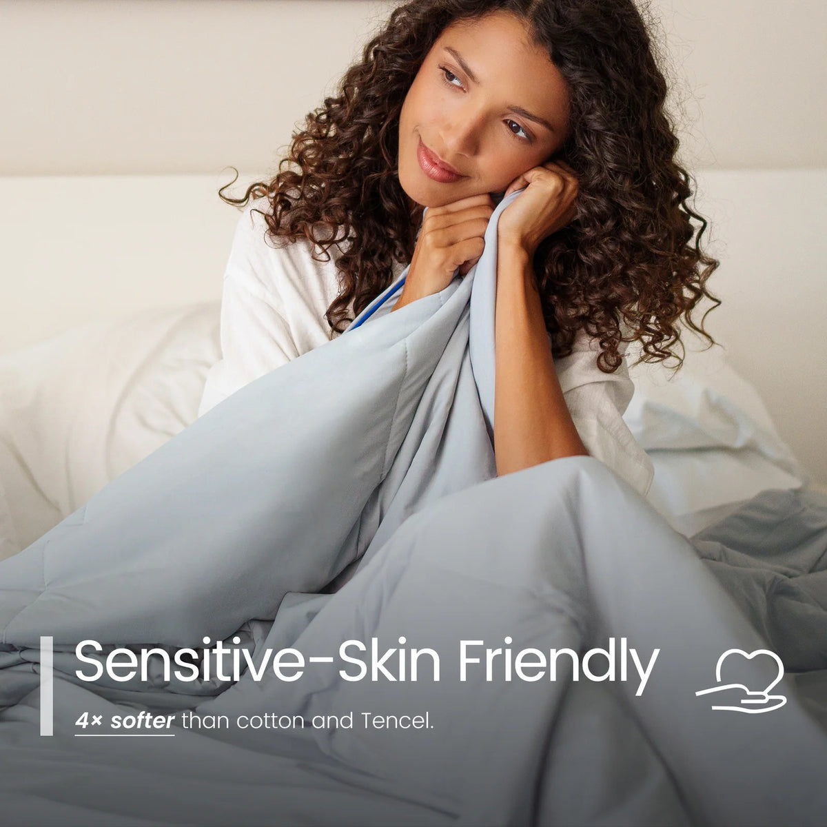 Cooling Comforter in Cool Grey for Hot Sleepers, Featuring Soft Breathable Fabric and Machine-Washable Care