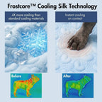 Cooling Dog Mat in Blue Hearts
