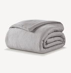 Cooling Jersey Comforter with Moisture-Controlled Knit Fabric, Machine-Washa — Twin / Light Gray / King/Cal King / Light Gray