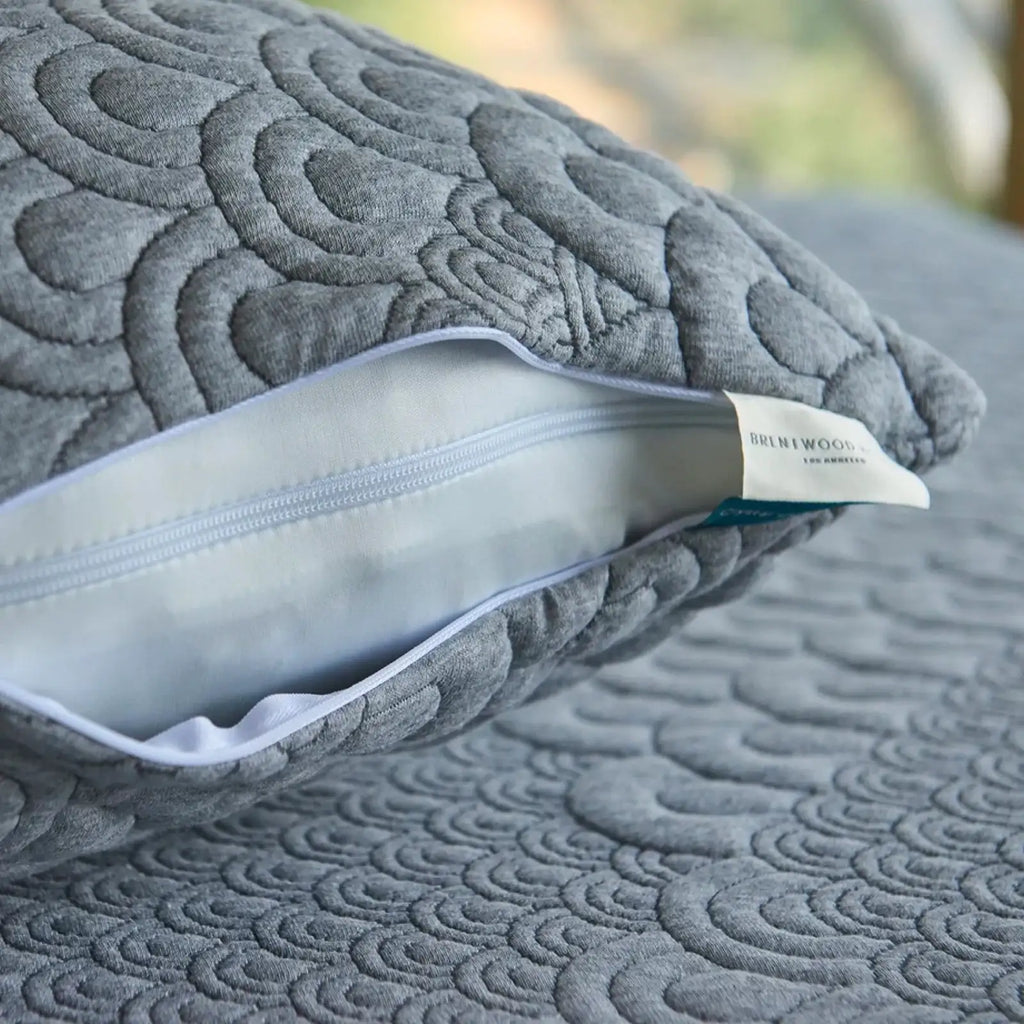 Cooling Memory Foam Pillow with Activated Charcoal Fill and Removable Cover in Standard, Queen, or King Sizes