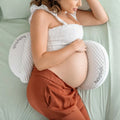 Cooling Pregnancy Pillow for Side Sleeping with Adjustable Support for Bump, Hips and Back