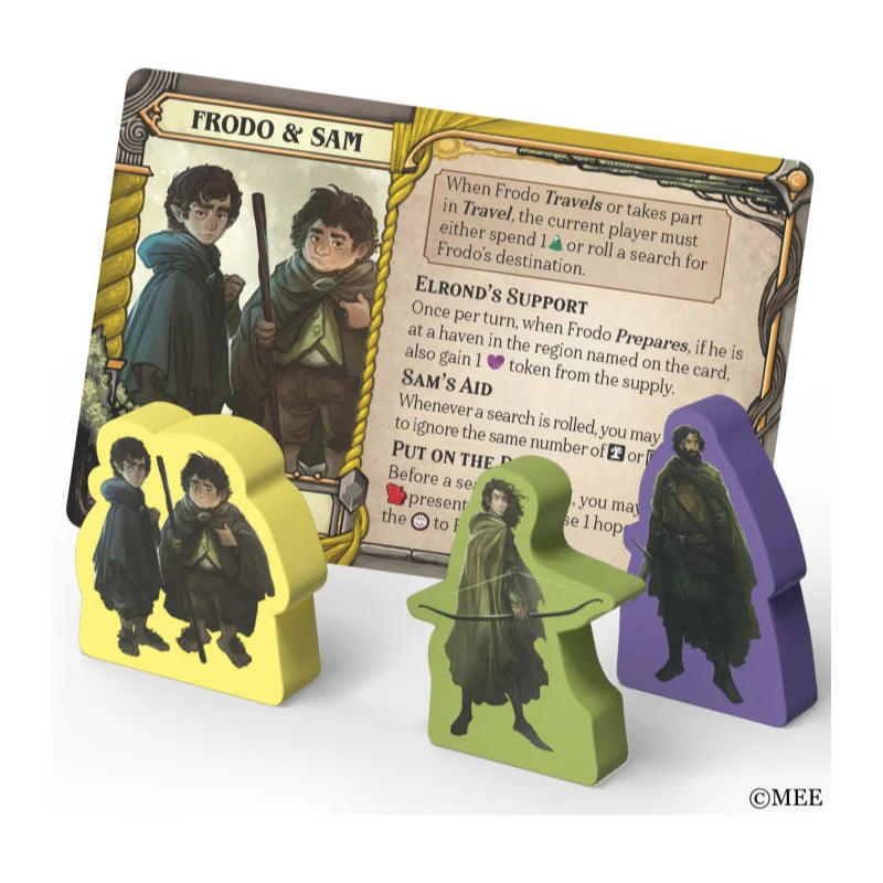 Cooperative Strategy Board Game for 1-5 Players Featuring Frodo's Journey and Changing Objectives