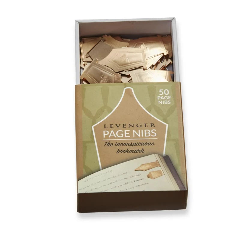 Copper Page Nibs Bookmarks, Set of 50 Thin Page Markers for Elegant Reading and Gentle Page Organization