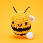 Cornelius the Bee Crochet Kit for Beginners with Pre-Started Yarn, Video Tutorials and Complete Crafting Supplies