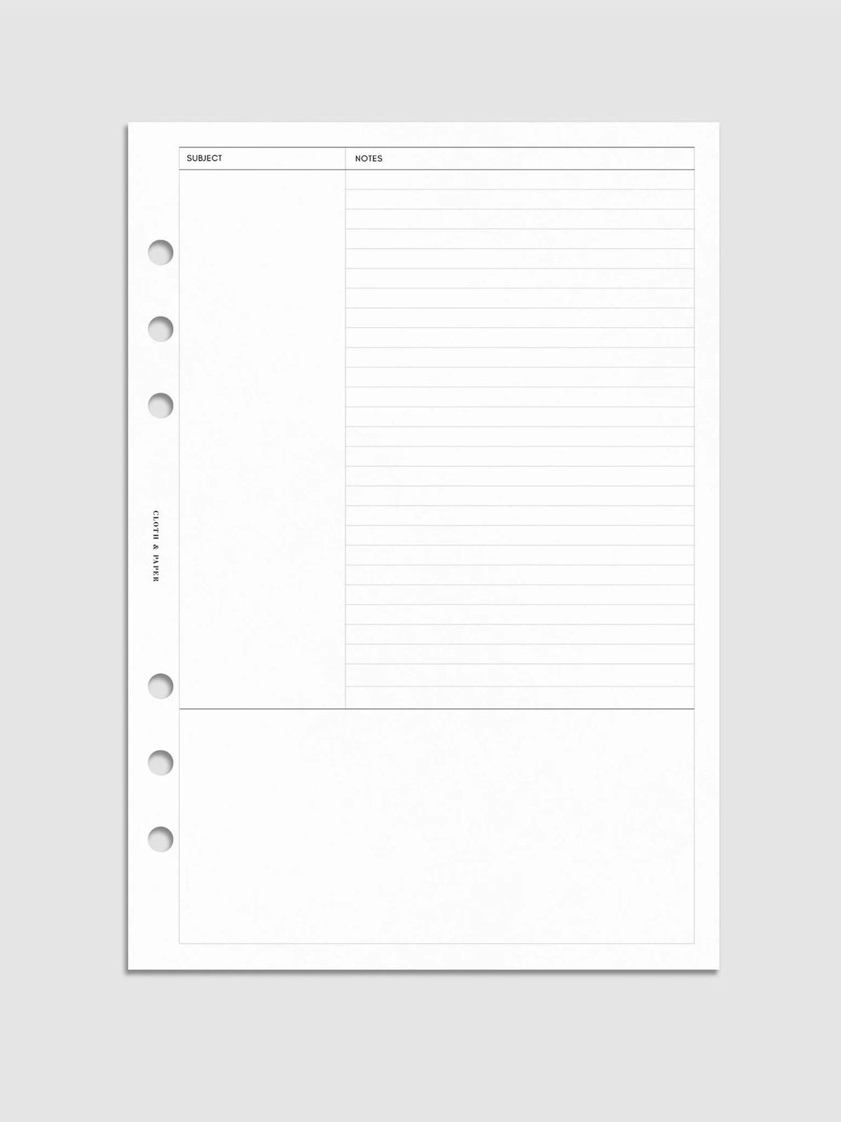 Cornell Note Planner Inserts