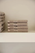 Cotton and Bamboo Viscose Washcloths with Plush 600 GSM Zero-Twist Texture for Daily Cleansing