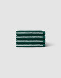 Cotton and Bamboo Viscose Washcloths with Plush 600 GSM Zero-Twist Texture for Daily Cleansing — Uniform with Seashell Stripe