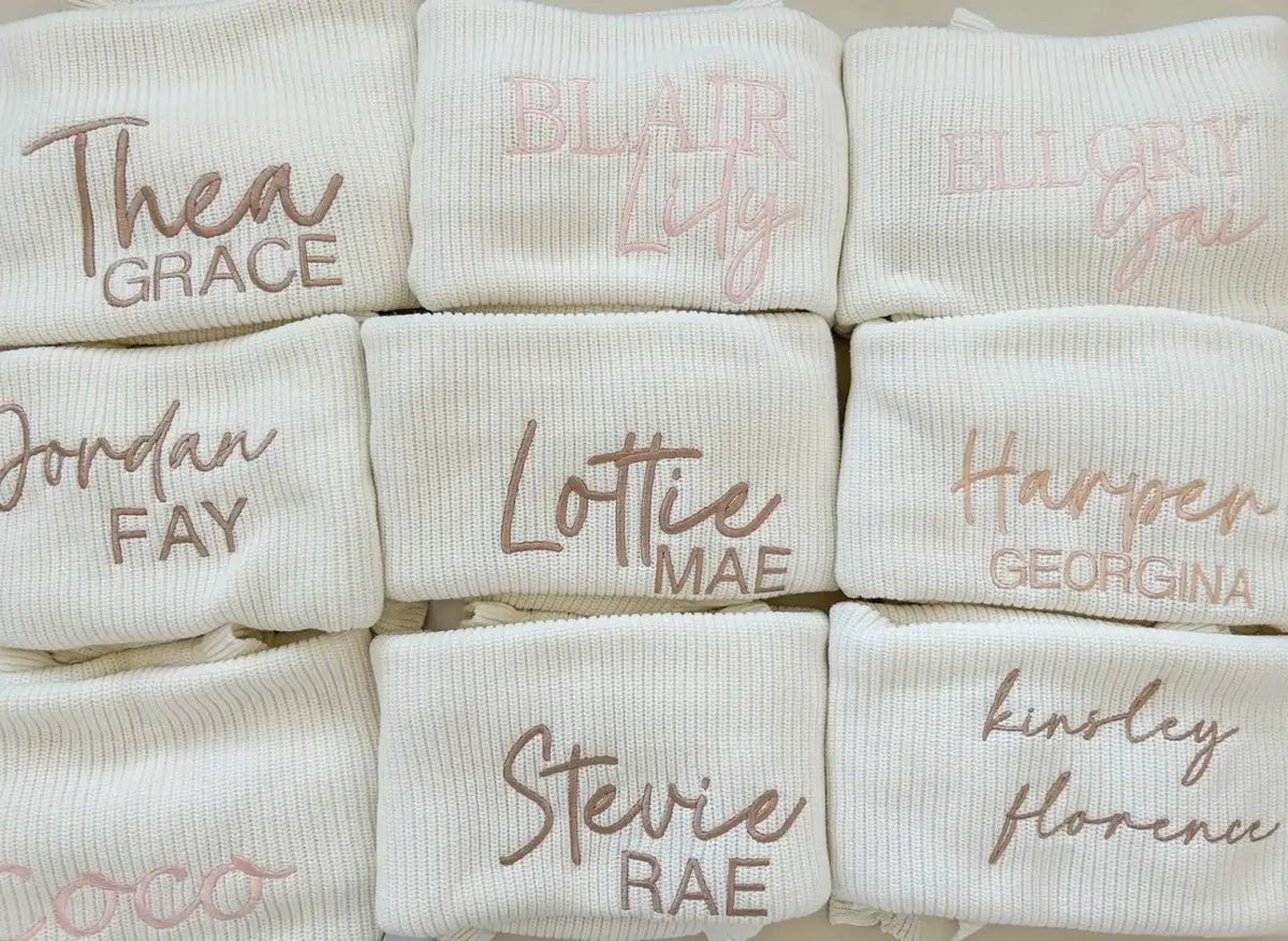 Cotton Baby Blanket with a Ribbed Texture and Ruffle Border, 85 x 105 cm for Cozy Nursery Cuddles