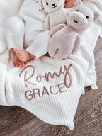 Cotton Baby Blanket with a Ribbed Texture and Ruffle Border, 85 x 105 cm for Cozy Nursery Cuddles