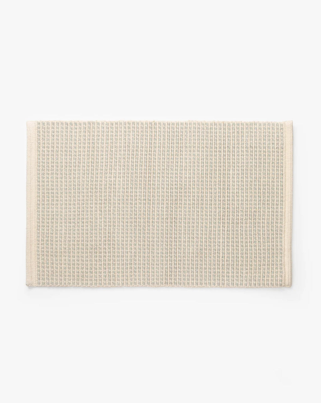 Cotton Bath Mat in Gray and Light Blue