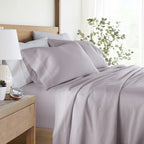 Cotton Bed Sheet Set in 100% Long Staple Cotton, Washed and Brushed for a Soft Feel at Bedtime