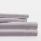 Cotton Bed Sheet Set in 100% Long Staple Cotton, Washed and Brushed for a Soft Feel at Bedtime