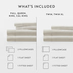 Cotton Bed Sheet Set in 100% Long Staple Cotton, Washed and Brushed for a Soft Feel at Bedtime