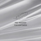 Cotton Bed Sheet Set in 100% Long Staple Cotton, Washed and Brushed for a Soft Feel at Bedtime