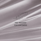 Cotton Bed Sheet Set in 100% Long Staple Cotton, Washed and Brushed for a Soft Feel at Bedtime