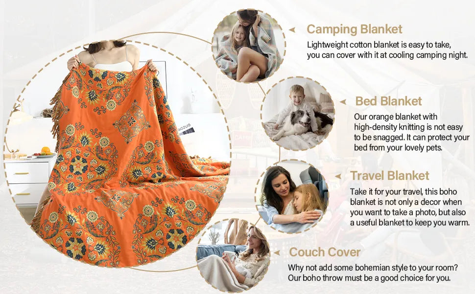 Cotton Bedcover and Sofa Blanket