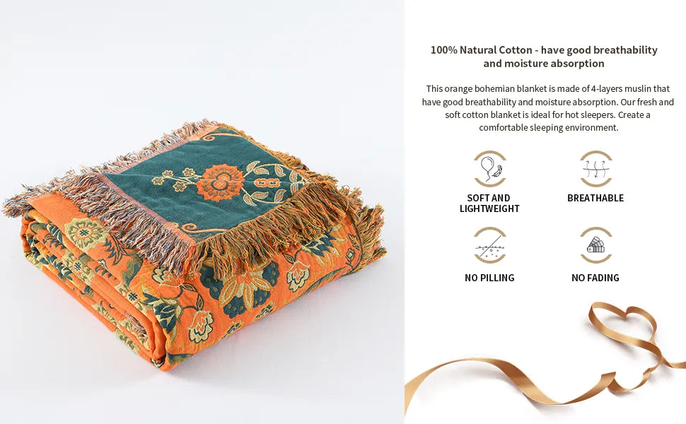 Cotton Bedcover and Sofa Blanket