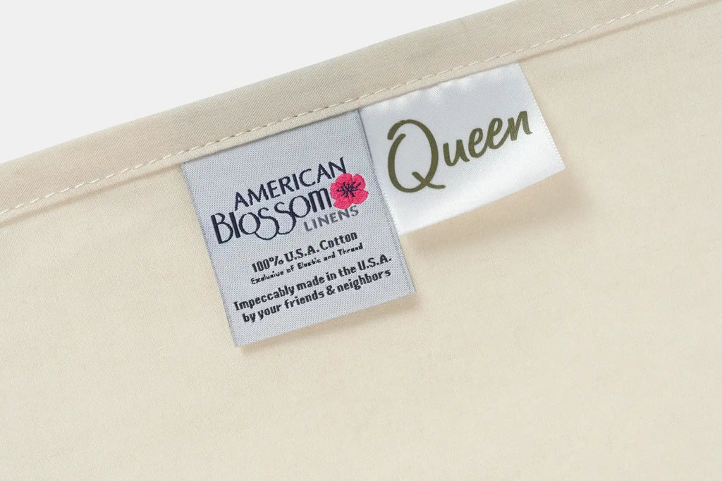 Cotton Percale Bed Sheet Set, Renewed from Gently Used Sheets Through Cleaning and Final Inspection