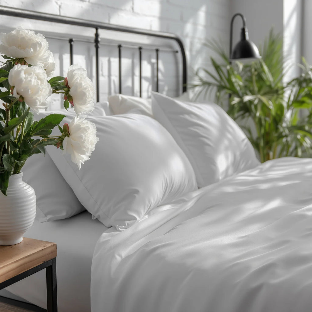 Cotton Percale Bed Sheets in Fitted, Deep Fitted and Flat Styles for Single to Superking Beds