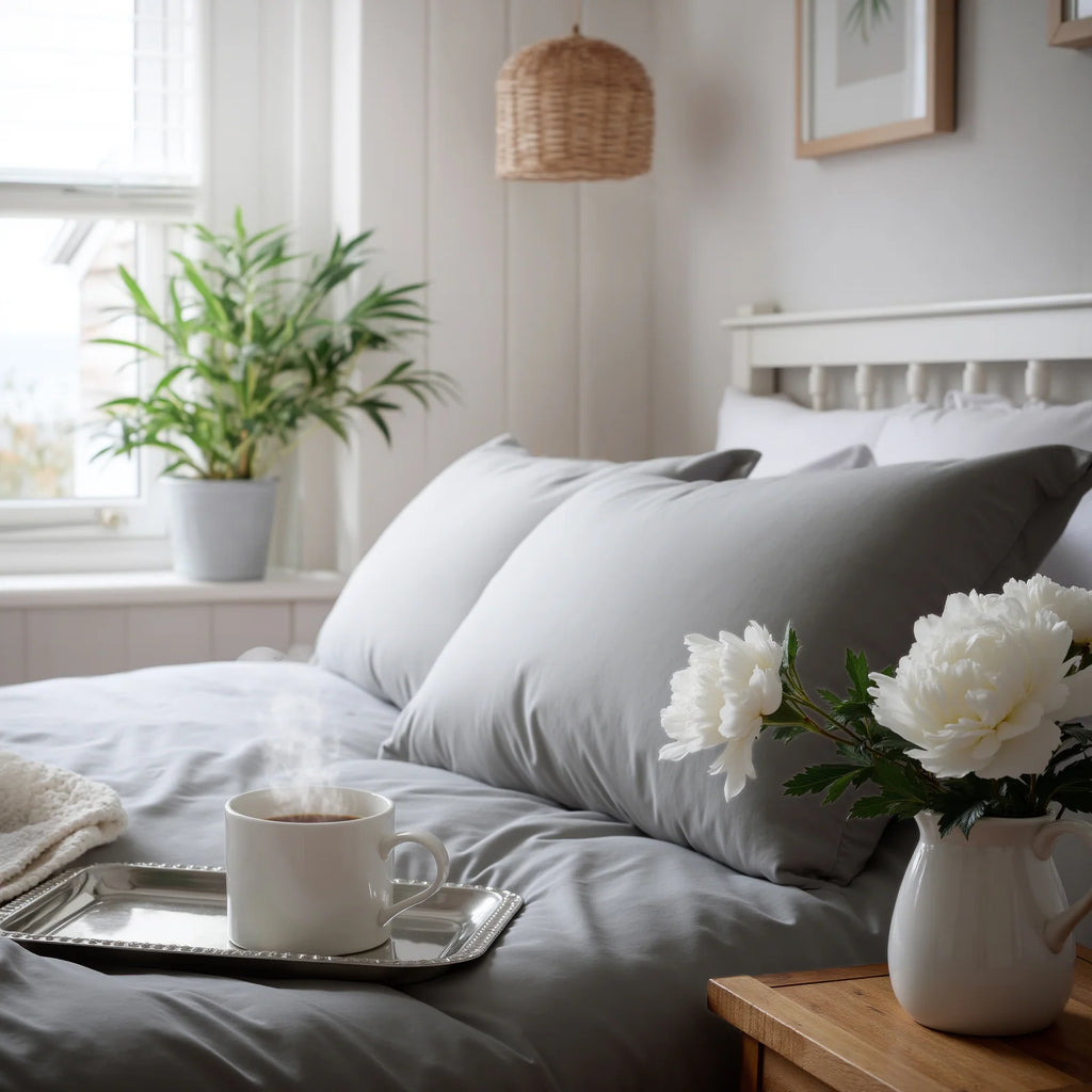 Cotton Percale Bed Sheets in Fitted, Deep Fitted and Flat Styles for Single to Superking Beds