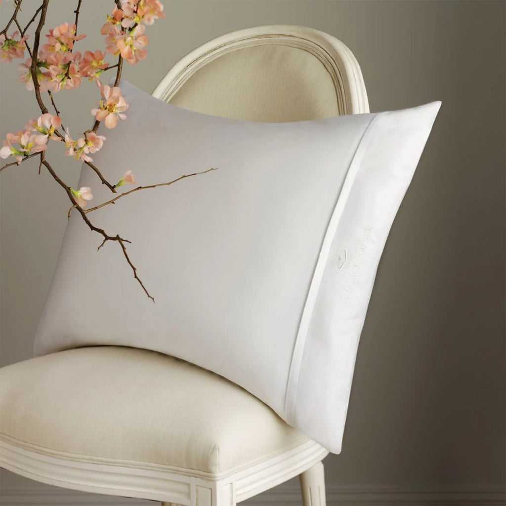 Cotton Sateen Pillow Protectors in White, 350 Thread Count for an Extra Layer of Pillow Care
