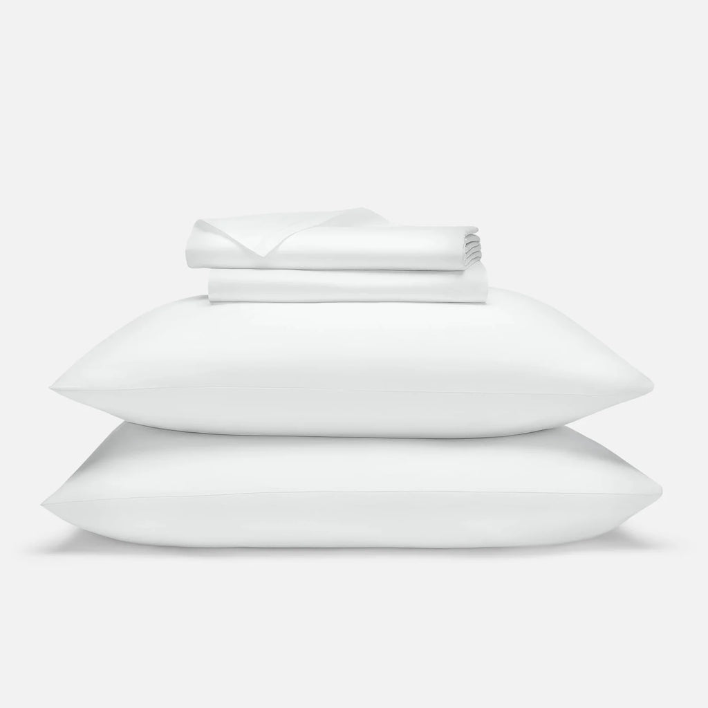 Cotton Sateen Sheet Set in — White / Twin / White / Twin XL / White / Full / White / Queen / White / King / White / Cali King