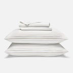 Cotton Sateen Sheet — Tandem Stripe in Pebble / Twin / Tandem Stripe in Pebble / Twin XL / Tandem Stripe in Pebble / Full / T