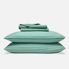 Cotton Sateen Sheet — Tandem Stripe in Mineral / Twin / Tandem Stripe in Mineral / Twin XL / Tandem Stripe in Mineral / Full 