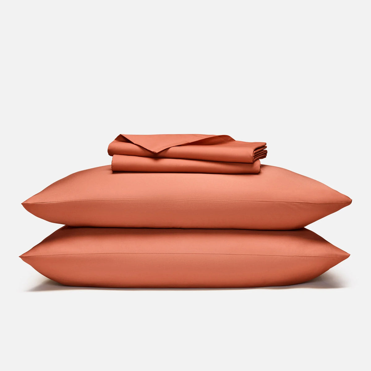 Cotton Sateen Sheet — Warm Terracotta / Twin / Warm Terracotta / Twin XL / Warm Terracotta / Full / Warm Terracotta / Queen /