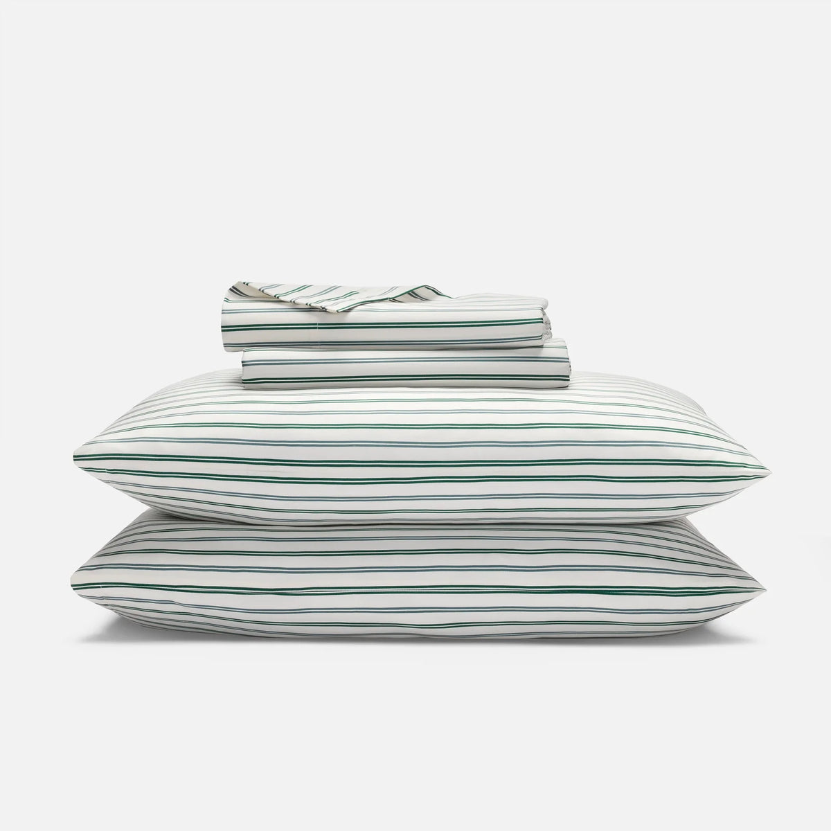 Cotton Sateen Sheet — Tandem Stripe in Kelp / Twin / Tandem Stripe in Kelp / Twin XL / Tandem Stripe in Kelp / Full / Tandem 
