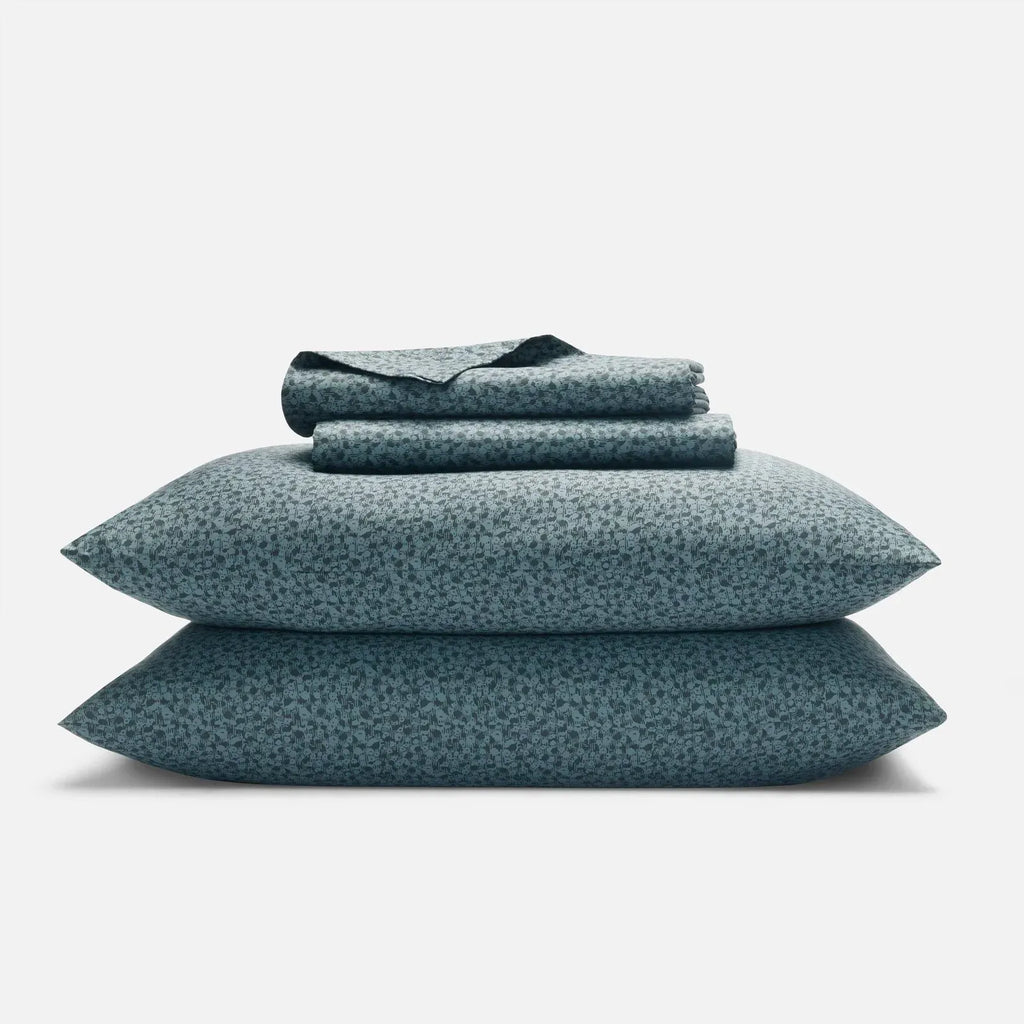 Cotton Sateen Sheet — Blooming Fields in Aegean / Twin / Blooming Fields in Aegean / Twin XL / Blooming Fields in Aegean / Fu