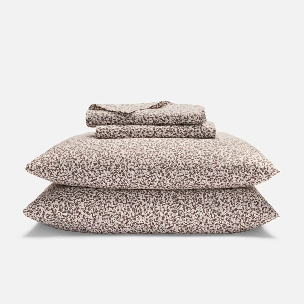 Cotton Sateen Sheet — Blooming Fields in Mahogany / Twin / Blooming Fields in Mahogany / Twin XL / Blooming Fields in Mahogan