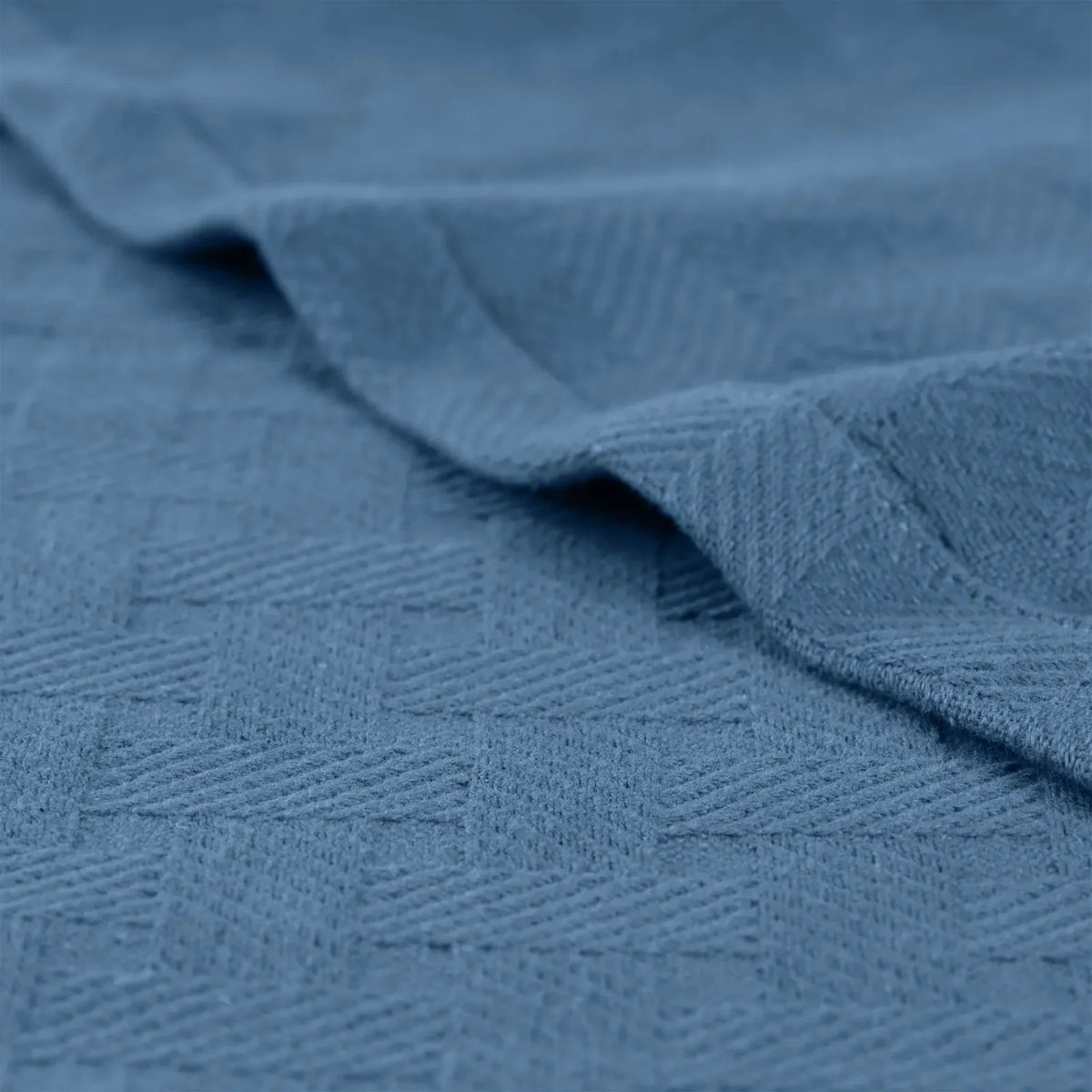 Cotton Thermal Blanket in Soft Basketweave