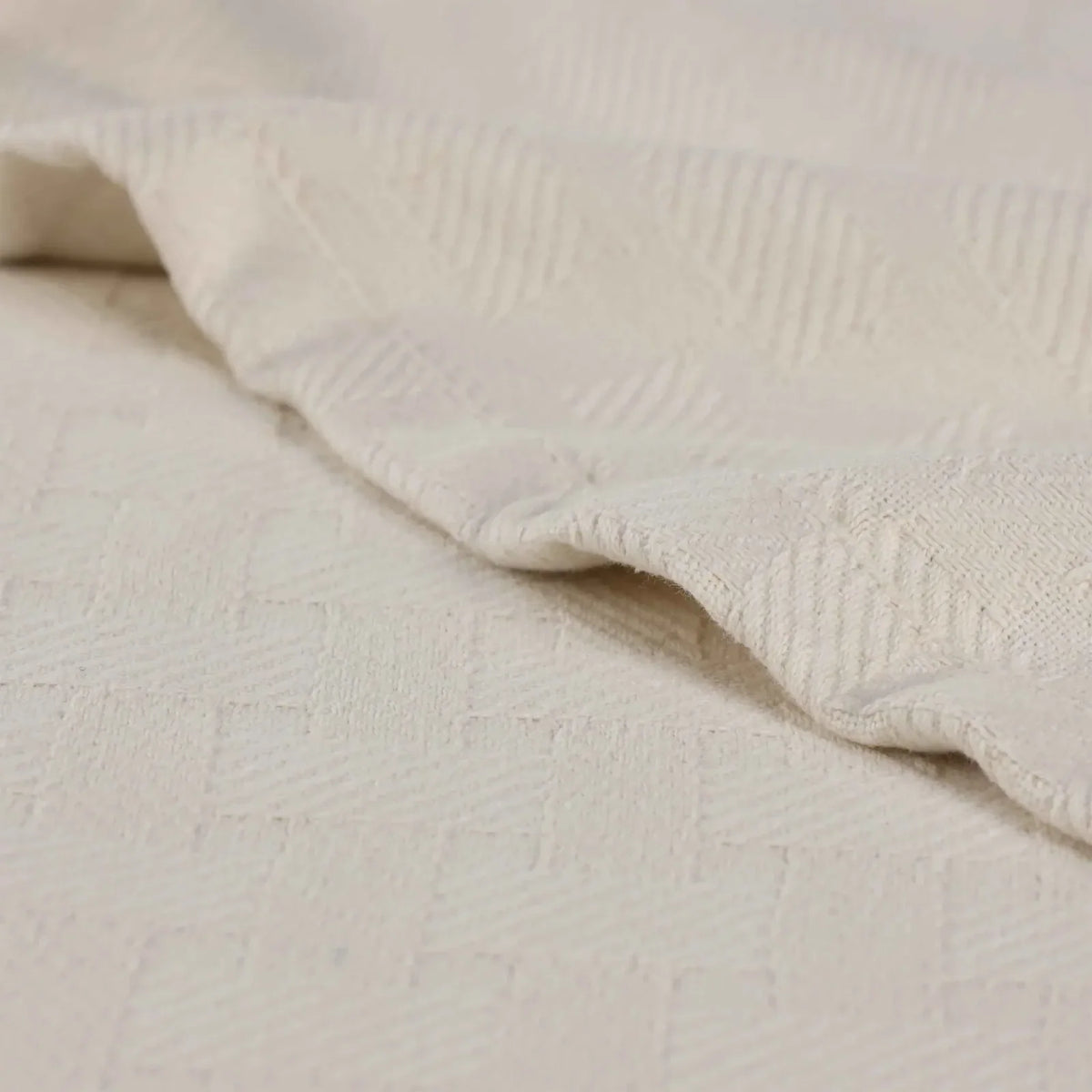 Cotton Thermal Blanket in Soft Basketweave
