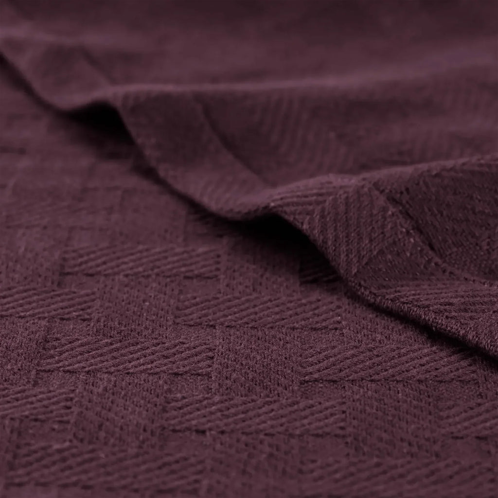 Cotton Thermal Blanket in Soft Basketweave