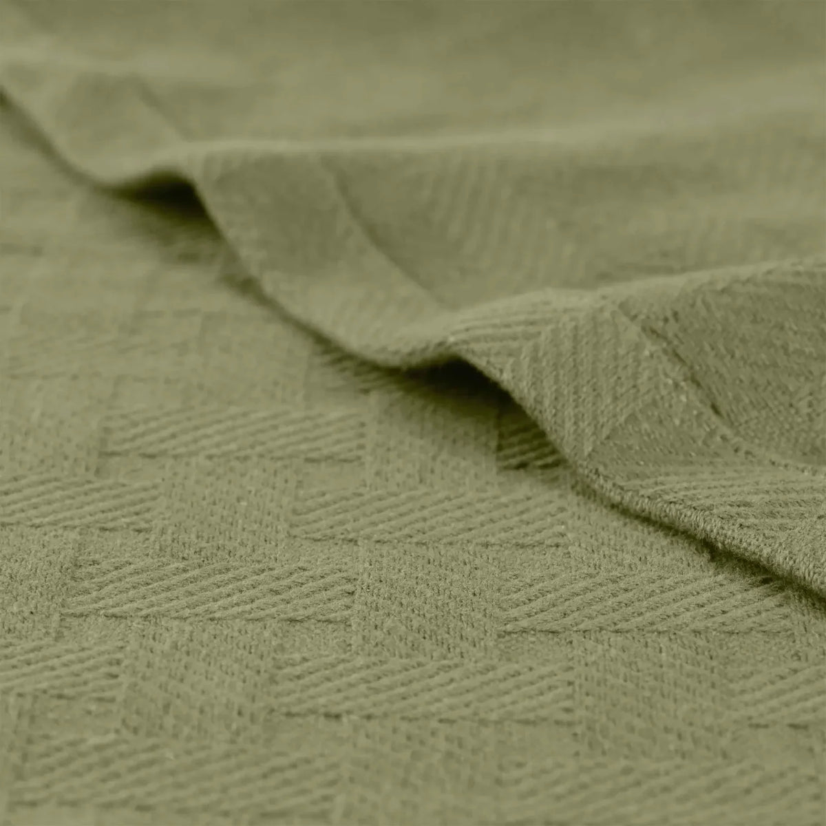 Cotton Thermal Blanket in Soft Basketweave