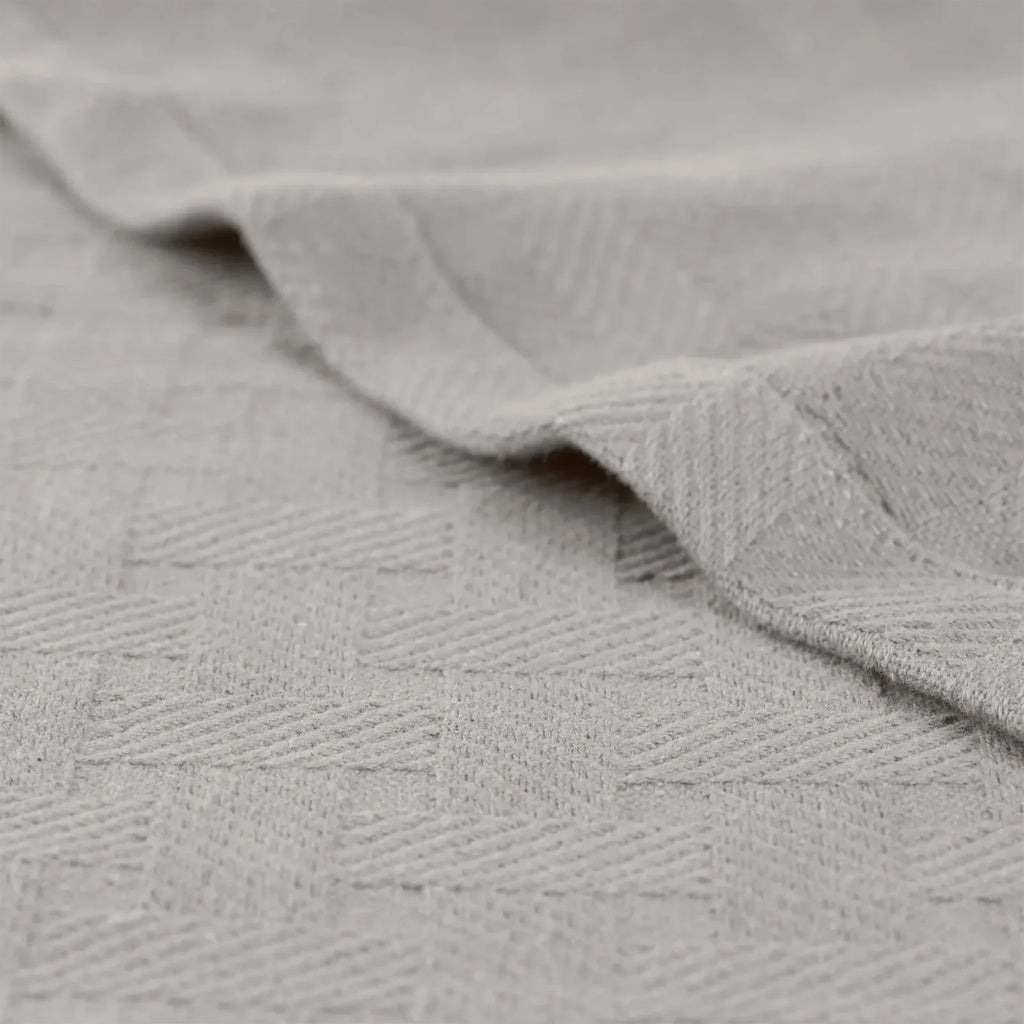 Cotton Thermal Blanket in Soft Basketweave