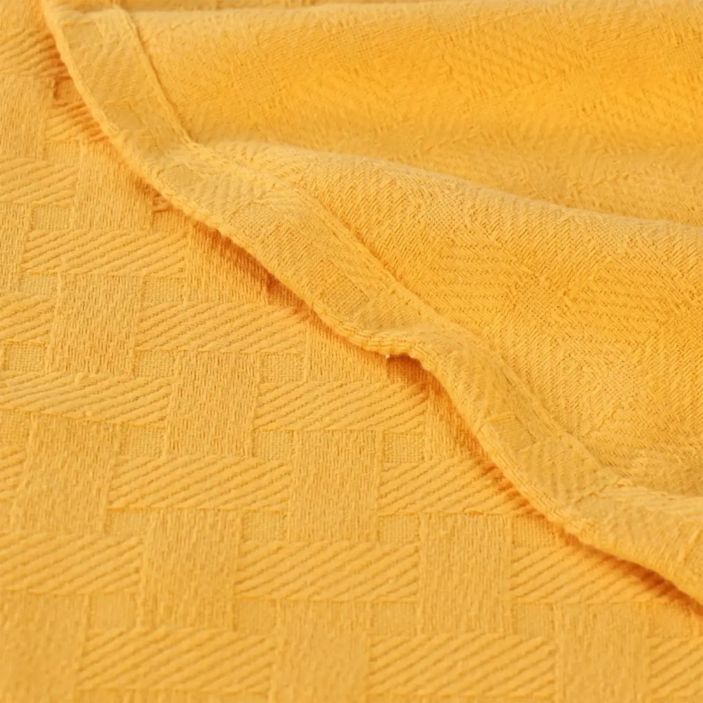 Cotton Thermal Blanket in Soft Basketweave