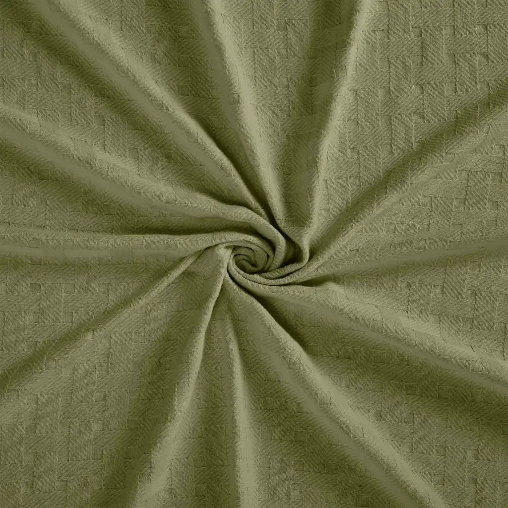 Cotton Thermal Blanket in Soft Basketweave