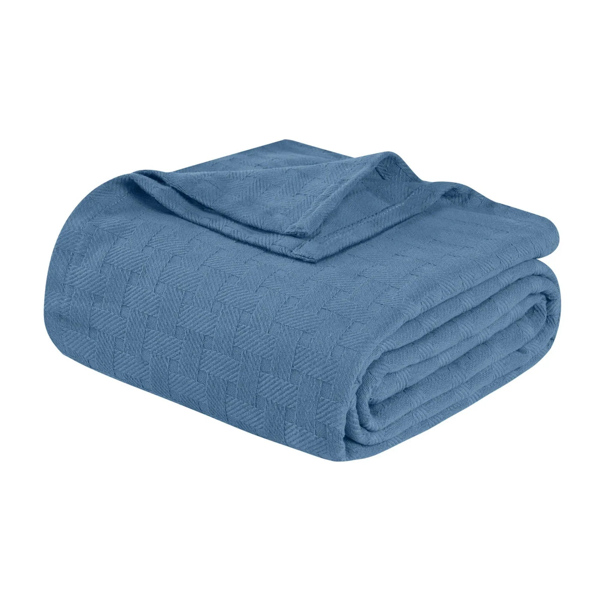 Cotton Thermal Blanket in Soft Basketweave