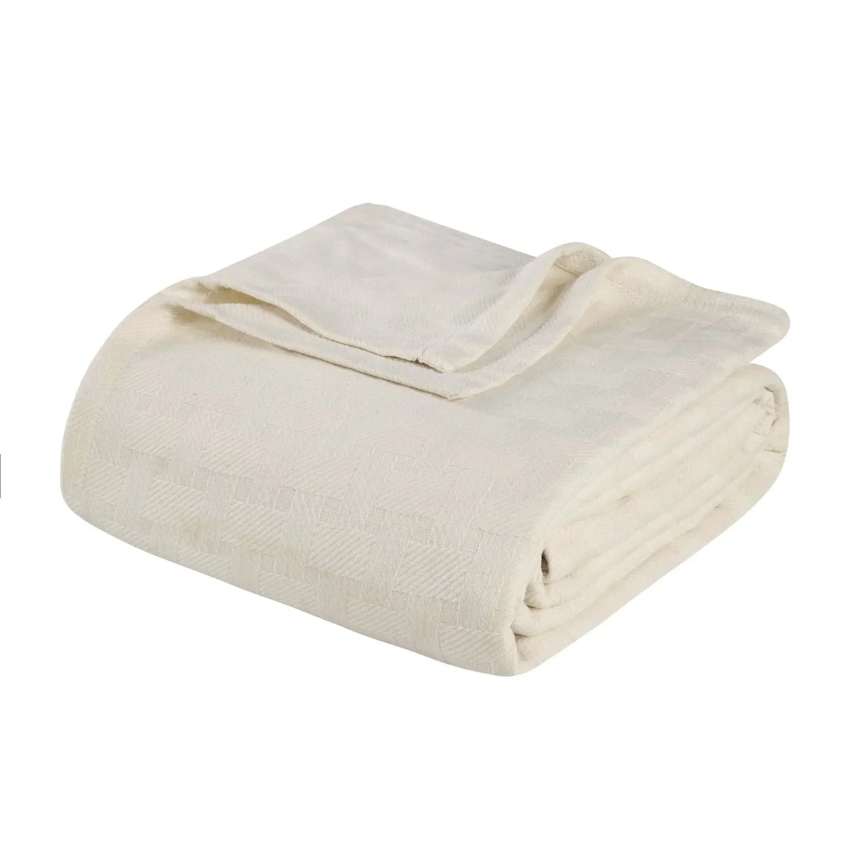 Cotton Thermal Blanket in Soft Basketweave
