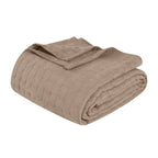 Cotton Thermal Blanket in Soft Basketweave