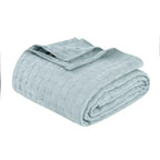 Cotton Thermal Blanket in Soft Basketweave