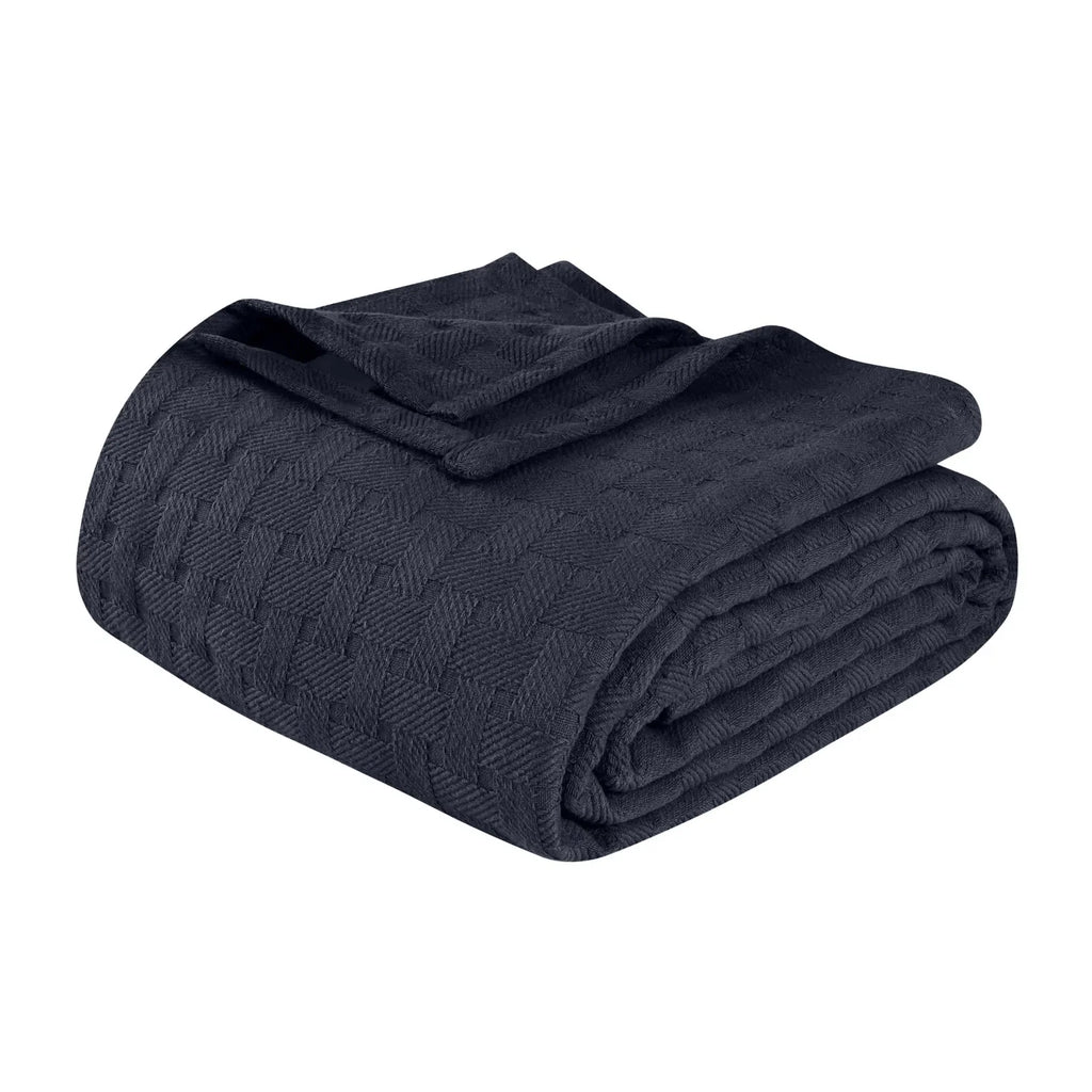 Cotton Thermal Blanket in Soft Basketweave