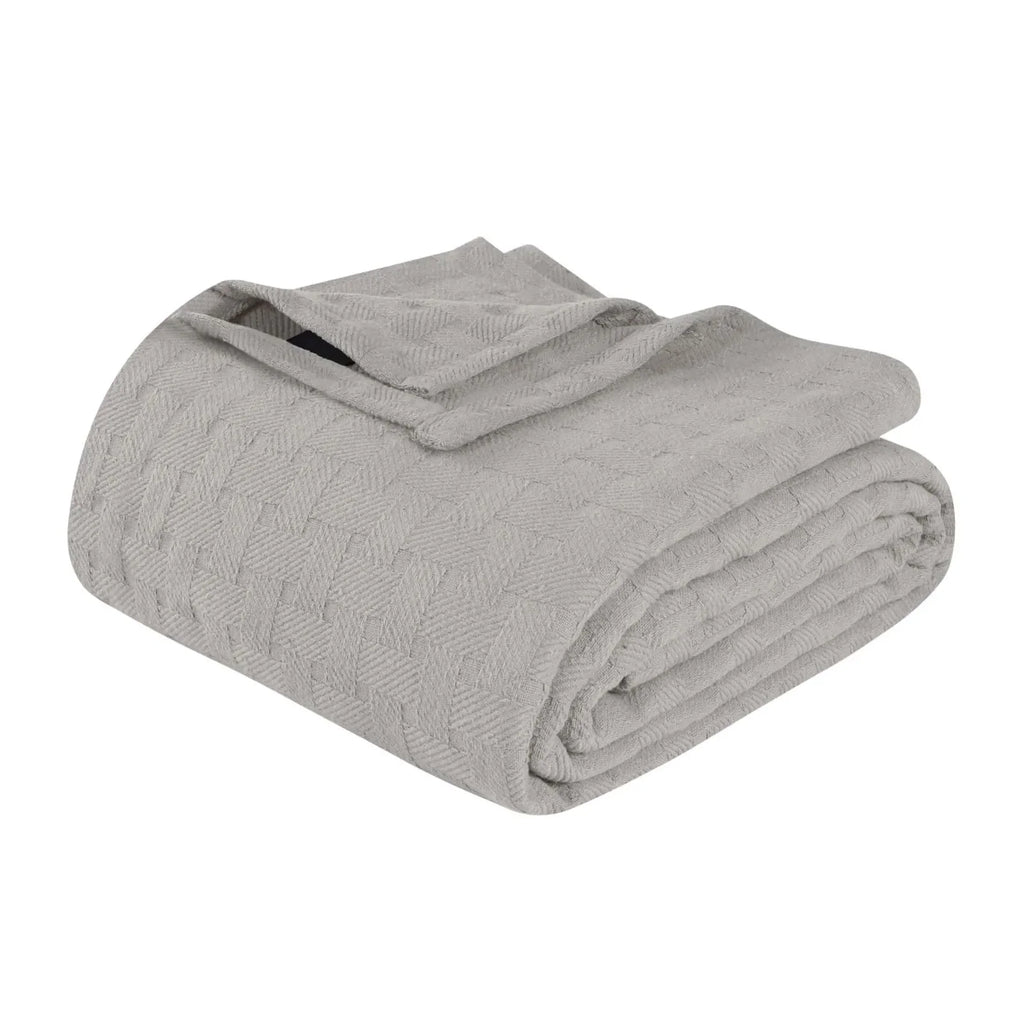 Cotton Thermal Blanket in Soft Basketweave