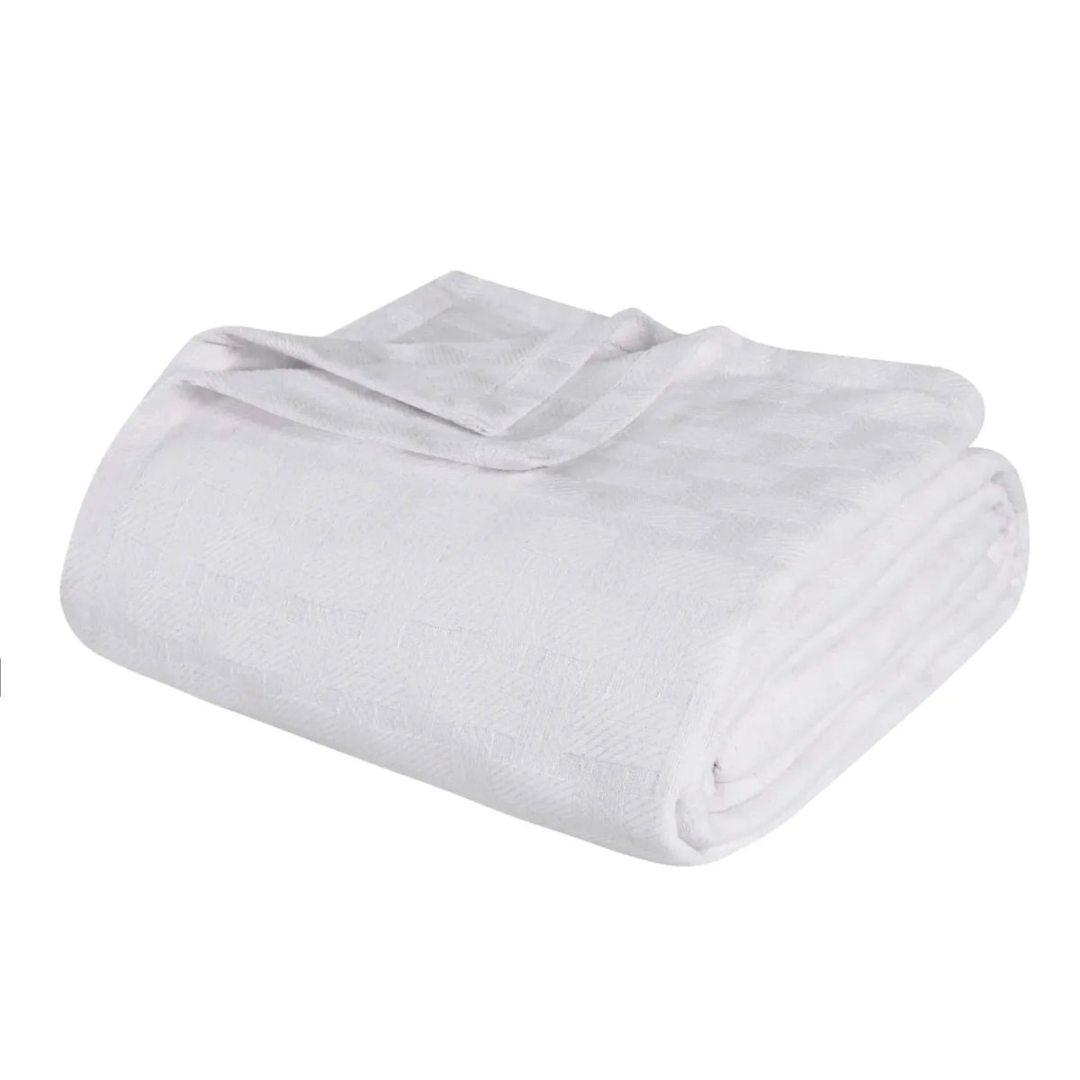 Cotton Thermal Blanket in Soft Basketweave