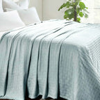Cotton Thermal Blanket in Soft Basketweave