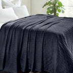 Cotton Thermal Blanket in Soft Basketweave